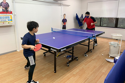 Table tennis class where you can level up with Shibakoen Takkyujyo Plus.